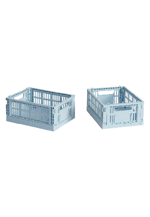 HAY Colour Crate Mini Set of 2 Soft blue Förvaring Blå