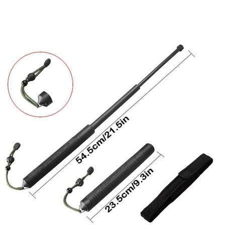 Fleksibel Svingstang Anti-Skli Selvforsvar Verktøy Sammenleggbar Vandrestav Utstyr for 23cm