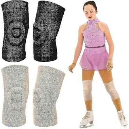 2 par danse kneskåner kunstløp gel kneskåner demping og støtte kneskåner pustende knestøtte for dans ishockey gymnastikk volleyball