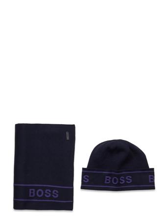 Ulfino_Set_Hc Accessories Headwear Winter Scarves Svart BOSS
