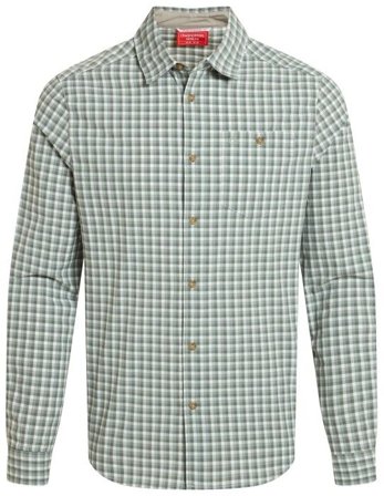 Craghoppers M's NosiLife Nuoro Check Long Sleeved Shirt Lichen Green / Ecru Check - Craghoppers