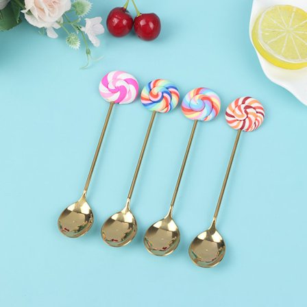 4kpl / set Donitsi karkkilusikka/haarukka Maito Kahvisekoituslusikka Kitc