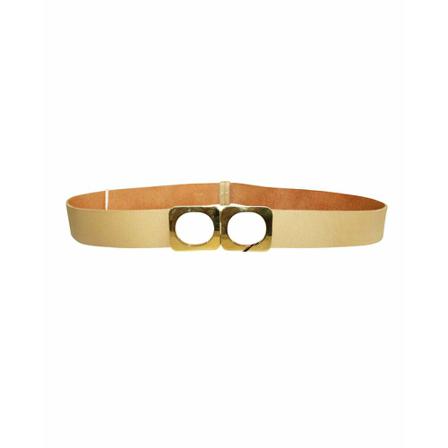 Chloé Pre-owned, Pre-owned Calfskin Belt With Golden Buckle Bruin, Dames, Maat:ONE Size