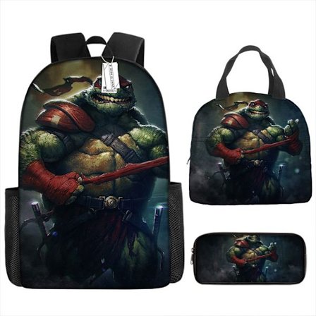 Teenage Mutant Ninja Turtles Rygsæk, Tegneserie Animeret Skoletaske Håndholdt Børnemadpakke Penalhus-U