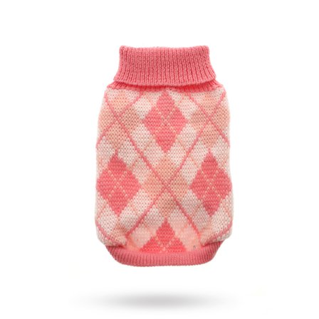 Urban Pup - Pink Argyle - Strikket Hundegenser - Hundegenser, hundvester & T-skjorter til hunder