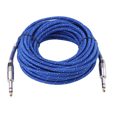 6,35 mm Stereo Hane Till Hane Ljudkabel För Elgitarr Mixer Stereo 10 meter