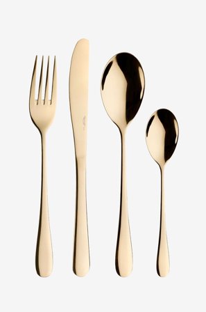 Pintinox - Ruokailuvälinesetti 24 kpl Princess Sun - Kulta - Aterimet - - Homeroom