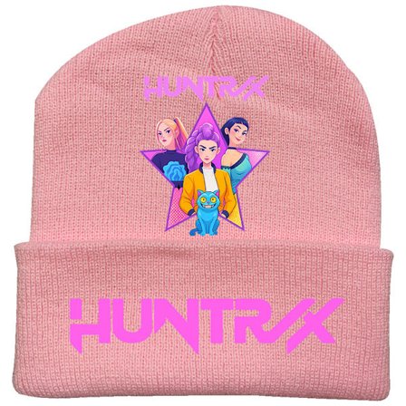 KPOP DEMON HUNTER omkransende strikket hat krøllet uldhat trykt beanie hat udendørs kold hat voksen