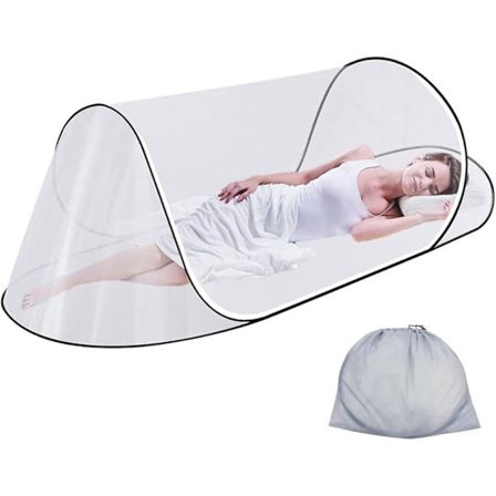 Hyttysverkko hyttyssuojalla - Kannettava kokoontaitettava verkko 200x80x56 cm, Hengittävä tiheällä verkolla, sänkyyn, matkoille ja retkeilyyn