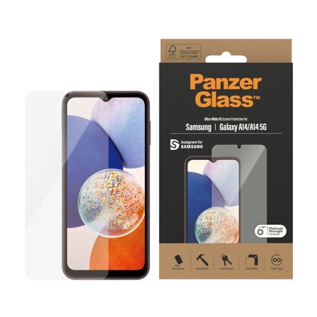 Panzer Samsung Galaxy A14 | 5G Ultra-Wide Fit Screen Protector PanzerGlass - High quality tempered glass screen protector