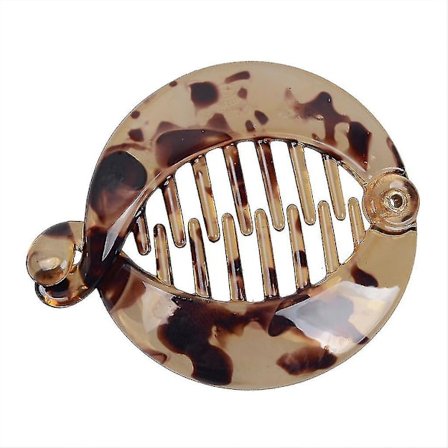 Trendikäs Yksinkertainen Linssin Muotoinen Resin-Hiuspinni Naisille - Musta, Punainen, Kahvi, Vihreä (4 kpl)