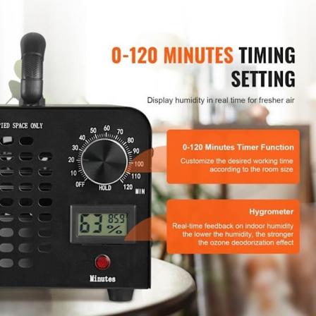 Ozon generator - VEVOR - Luftrenser Ozon generator 24000 mg-h med timer 0-120 min
