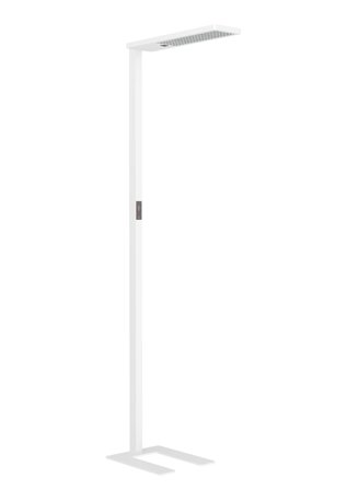 SYNERGY office line Stehlampe Themis weiss, dimmbar+daylight+presents sensor