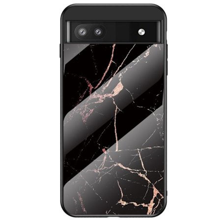 Fantasy Marble Google Pixel 6a Suojakuori - Gold Musta Marble
