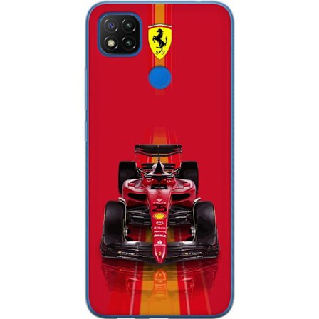 Yhteensopiva Puhelinkuori Xiaomi Xiaomi Redmi 9C NFC Ferrari Formula 1 -auto ikonisessa punaisessa muotoilussa urheilullisella tarkkuudella