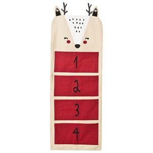 Christmas Kids Red & Beige Reindeer Advent Calender One Size - Home accessories - One size - Red