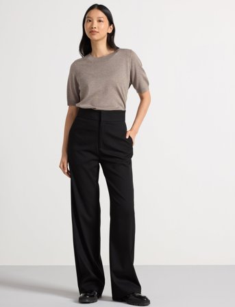 Lindex Trousers Lykke - Black - 48