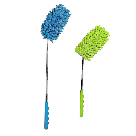 Mikrofiberstøvbørste med teleskopstang - Fjærlett støvbørsting for hjemmet og kontoret