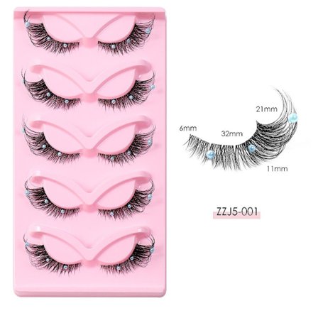 Katt lösögonfransar 3D Fox Ögonfransar ZZJ5-001 ZZJ5-001