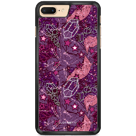 Bjornberry Skal iPhone 7 Plus - Lila Stjärnor