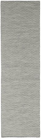 Kelim Honey Comb Teppich - Grau Moderner Läufer Grau (Wolle, Indien)