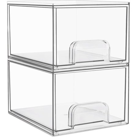 Stabelbare Opbevaringsskuffer, Akryl Badeværelsesorganisatorer, Spisekammer, Hjemmeorganisering & Opbevaring