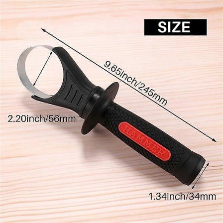 Hammerboremaskine Håndtag Plastik Side Front Ekstra Håndtag til 26 Værktøjer Boremaskine Udskiftning Plastik Side