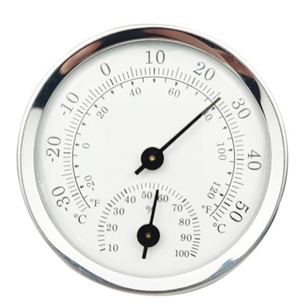 Ren Vit Analog Inomhus Termometer Hygrometer Luftfuktighet Temperatur