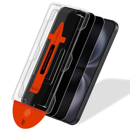 2-PACK Iphone 16 Privacy Skærmbeskytter - Hærdet Glas | [Automatisk Installation] - Boblefri