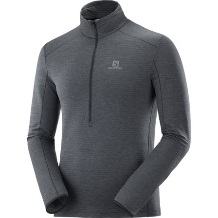 Salomon Men's Outline Half Zip Mid Men Mid layer tops Black S
