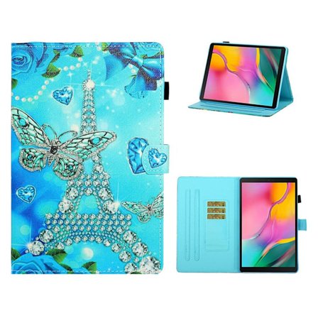 Samsung Galaxy Tab A 10.1 (2019) mönstrat flipfodral i läder - Eiffeltornet
