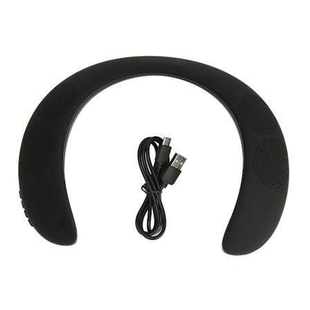 Kaulapanta Bluetooth-kaiutin 3D-stereoympäröivä ääni FM-radio Sisäänrakennettu mikrofoni Kannettava langaton puettava kaiutin