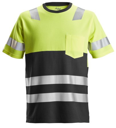 Snickers Workwear 2534 AllroundWork T-shirt varsel, gul/svart Varsel, Gul/Svart, Kläder