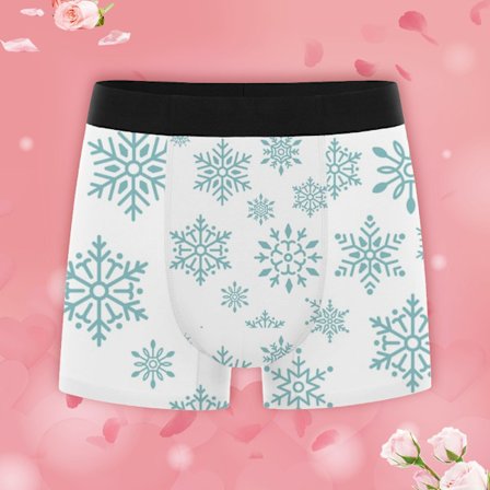 Festlige snefnug herre boxershorts komfort pasform undertøj ideel til Valentinsdag overraskelser