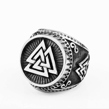 Ring - Norse Mythology - Valknot #8 - Stainless steel