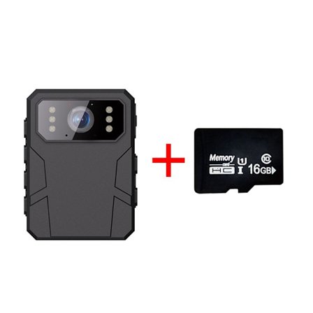4K HD Kroppsmonterad kamera med klämma & 16G minneskort