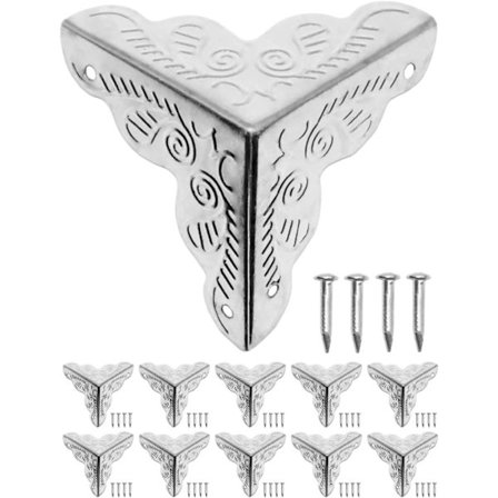 10-pack Antika Möbelhörnskydd Silver 25 x 25 mm