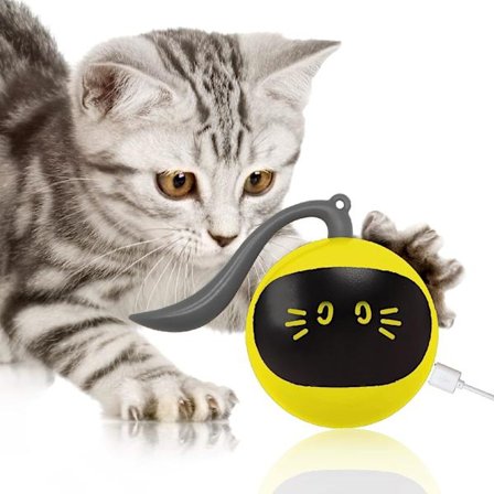 Katt leksaker Självrullande boll leksaker Interaktiva leksaker Katt pinne Retas leksaker USB Uppladdningsbara Jakt Sports leksaker Inomhuspresenter 