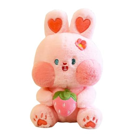 Kawaii Rabbit Plyschleksak Tecknad Plyschleksakskudde Mjuk Bekväm, hudvänlig plyschdocka för barn Jul Barnens dag Pink 45cm