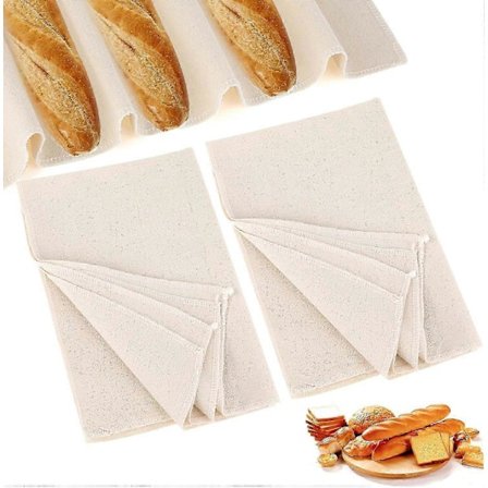 2 STK 3648cm Professionel Brød Hæveklæde, Linned Couche Brød Hæveklæde til Baguette Brøddej Forberedelse og Bagning_SZXM
