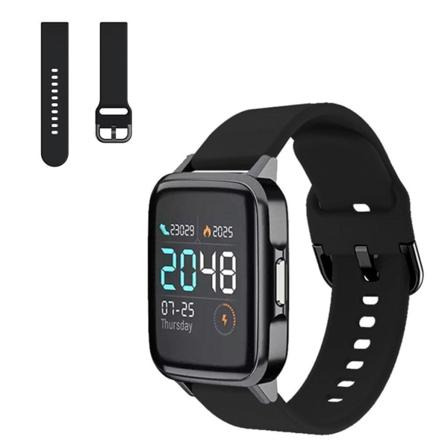 Haylou SmartWatch komfort silikone urrem - Sort Størrelse: S Black