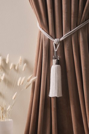 Jotex - Duskbånd 2-pk Naturhvit - SASKIA - Kjøp Gardinholdere hos Jotex