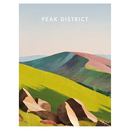 Henry Rivers Peak District Canvas Print 50cm x 40cm Grön/Brun