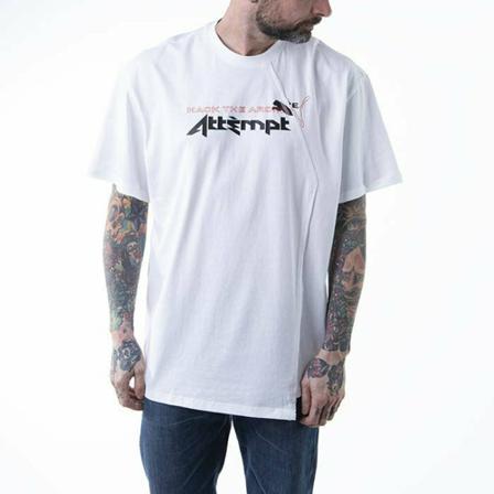 Puma Men's T -shirt Attempt Tee 598275 02 S Hvid, Herre T-shirts