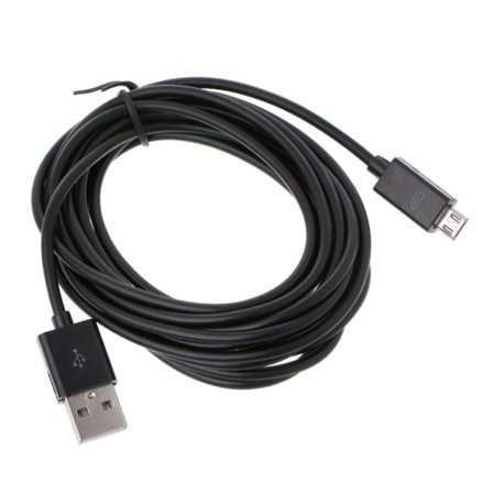 283cm/9.28ft Micro USB-strømkabel for PS4-kontrollerlading Kabel Linje Micro USB-ladekabel Svart Svart