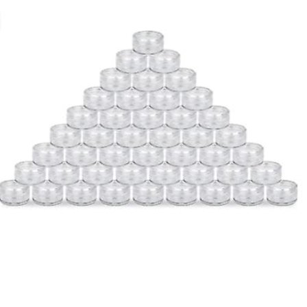 100 stk. Tom Klar Beholder Krukke Med Lokk 5ml Krukke Slitesterk Lett Bærbar Langvarig For