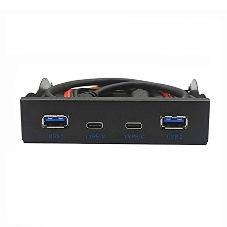4-portars 10 Gbps USB-frontpanel HUB USB3.2 Gen2 10 Gbps + TypeC HUB för 3,5 tum