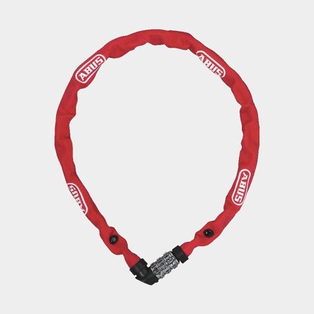 Chain lock with code / combination lock ABUS 1200, 60 cm, Ø4 mm, Web Red