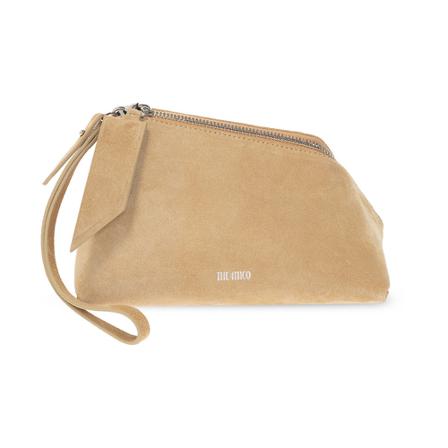 The Attico, Saturday handbag Beige, Dames, Maat:ONE Size,suede,print