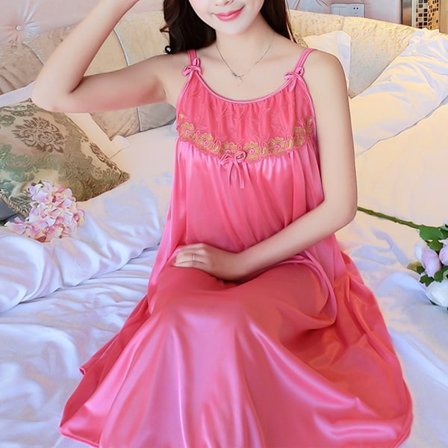 Sexigt nattlinne med axelband, damunderkläder, nattklänning, dam-nattklänning, loungewear, sommarklänning, hemmakläder